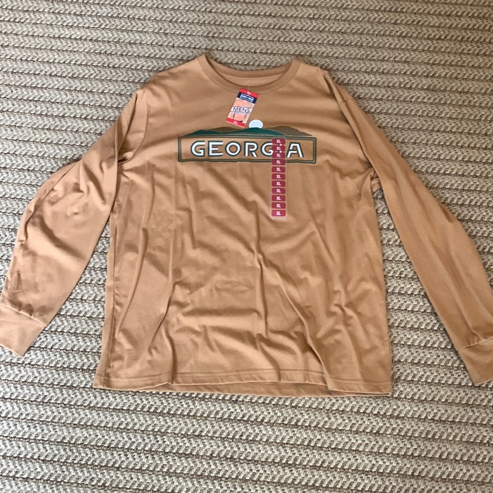Men’s Large Long Sleeve “Georgia” T-shirt NWT